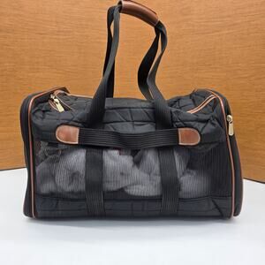 Sherpa Deluxe Travel Pet Deluxe Dog Cat Carrier Airline Approved Black Camel